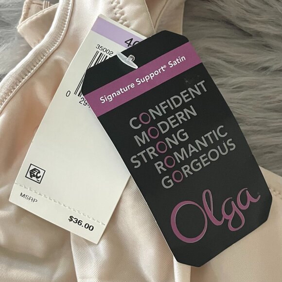 *NWT* Olga Signature Support Satin Bra - Picture 7 of 8